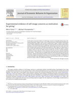 Experimental evidence of self-image concerns as motivation for giving