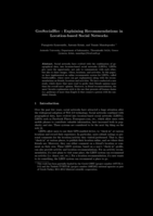 GeoSocialRec: Explaining recommendations in location-based social networks