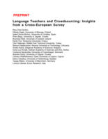 Language Teachers and Crowdsourcing: Insights from a Cross-European Survey