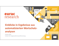 Einblicke in Ergebnisse aus automatisierten Wortschatzanalysen