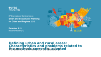 Defining urban and rural areas: Characteristics and problems related to the methods currently adopted