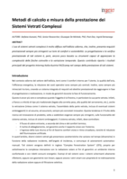 Metodi di calcolo e misura della prestazione dei Sistemi Vetrati Complessi