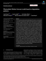 Photovoltaic lifetime forecast model based on degradation patterns