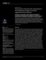 Erythromycin-resistant lactic acid bacteria in the healthy gut of vegans, ovo-lacto vegetarians and omnivores