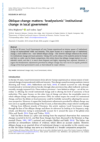 Oblique-change matters: ‘bradyseismic’ institutional change in local government