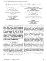 “Free” Innovation Environments: Lessons learned from the Software Factory Initiatives