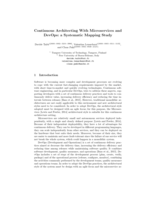 Continuous Architecting with Microservices and DevOps: A Systematic Mapping Study