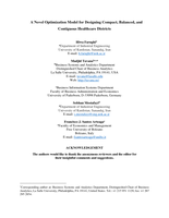 A Novel Optimization Model for Designing Compact, Balanced, and Contiguous Healthcare Districts