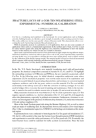 Fracture locus of a Cor-Ten weathering steel: Experimental–numerical calibration