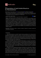 Encapsulation of lipid-soluble bioactives by nanoemulsions