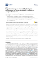 Impact of Geology on Seasonal Hydrological Predictability in Alpine Regions by a Sensitivity Analysis Framework