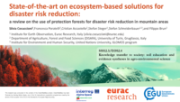State-of-the-art on ecosystem-based solutions for disaster risk reduction: a review on the use of protection forests for disaster risk reduction in mountain areas