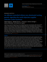 An Efficient Controlled Elitism Non-Dominated Sorting Genetic Algorithm for Multi-Objective Supplier Selection under Fuzziness
