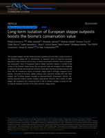 Long-term isolation of European steppe outposts boosts the biome’s conservation value
