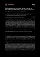 Application of the Ecosystem Service Concept in Social–Ecological Systems - from Theory to Practice