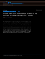 Global plant trait relationships extend to the climatic extremes of the tundra biome