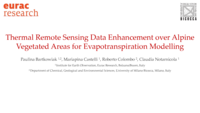 Thermal Remote Sensing Data Enhancement over Alpine Vegetated Areas for Evapotranspiration Modelling