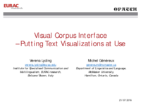 Visual Corpus Interface: Putting Text Visualizations at Use