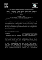 Design of a network of scalable modular manufacturing systems to support geographically distributed production of mass customized goods
