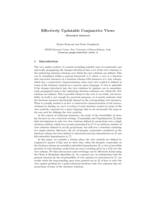 Effectively Updatable Conjunctive Views