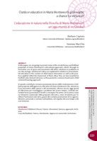 Outdoor education in Maria Montessori’s philosophy: a chance for inclusion? = L'educazione in natura nella filosofia di Maria Montessori: un'opportunità di inclusione?