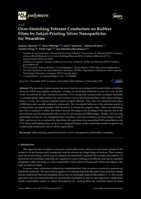 Over-Stretching Tolerant Conductors on Rubber Films by Inkjet-Printing Silver Nanoparticles for Wearables