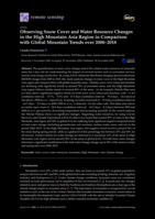 Observing Snow Cover and Water Resource Changes in the High Mountain Asia Region in Comparison with Global Mountain Trends over 2000-2018