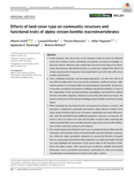 Effects of land cover type on community structure and functional traits of alpine stream benthic macroinvertebrates