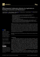 BIM-integrated collaborative robotics for application in building construction and maintenance