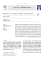 Hygrothermal characterization of a fictitious homogenized porous material to describe multiphase heat and moisture transport in massive historic walls