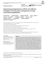 Sequencing and imputation in GWAS: Cost-effective strategies to increase power and genomic coverage across diverse populations