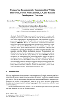 Comparing Requirements Decomposition Within the Scrum, Scrum with Kanban, XP, and Banana Development Processes