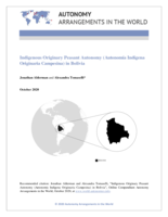 Indigenous Originary Peasant Autonomy (Autonomía Indígena Originaria Campesina) in Bolivia