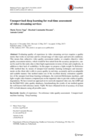 Unsupervised deep learning for real-time assessment of video streaming services