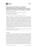Computational fluid dynamics applied to lubricated mechanical components: Review of the approaches to simulate gears, bearings, and pumps