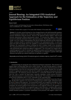 Journal Bearing: An Integrated CFD-Analytical Approach for the Estimation of the Trajectory and Equilibrium Position