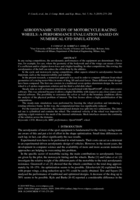Aerodynamic study of motorcycle racing wheels: A performance evaluation based on numerical CFD simulations
