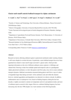 Glacier melt runoff controls bedload transport in Alpine catchments