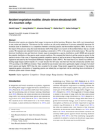 Resident vegetation modifies climate-driven elevational shift of a mountain sedge