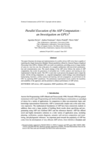 Parallel execution of the ASP computation: An investigation on GPUs