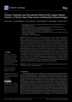 Surface Tradeoffs and Elevational Shifts at the Largest Italian Glacier: A Thirty-Years Time Series of Remotely-Sensed Images