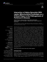 Interaction of Alpha-Synuclein With Lipids: Mitochondrial Cardiolipin as a Critical Player in the Pathogenesis of Parkinson’s Disease