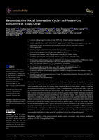 Reconstructive Social Innovation Cycles in Women-Led Initiatives in Rural Areas