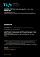 IS-EUD 2017 6th international symposium on end-user development: extended abstracts