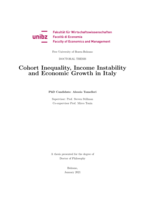Cohort Inequality, Income Instability and Economic Growth in Italy