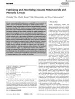 Fabricating and Assembling Acoustic Metamaterials and Phononic Crystals