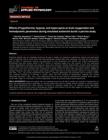 Effects of hypothermia, hypoxia and hypercapnia on brain oxygenation and haemodynamic parameters during simulated avalanche burial - a porcine study