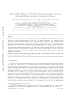 A fast implicit difference scheme for solving the generalized time-space fractional diffusion equations with variable coefficients.