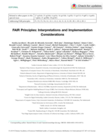 FAIR principles: interpretations and implementation considerations