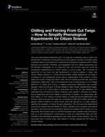 Chilling and Forcing From Cut Twigs—How to Simplify Phenological Experiments for Citizen Science
